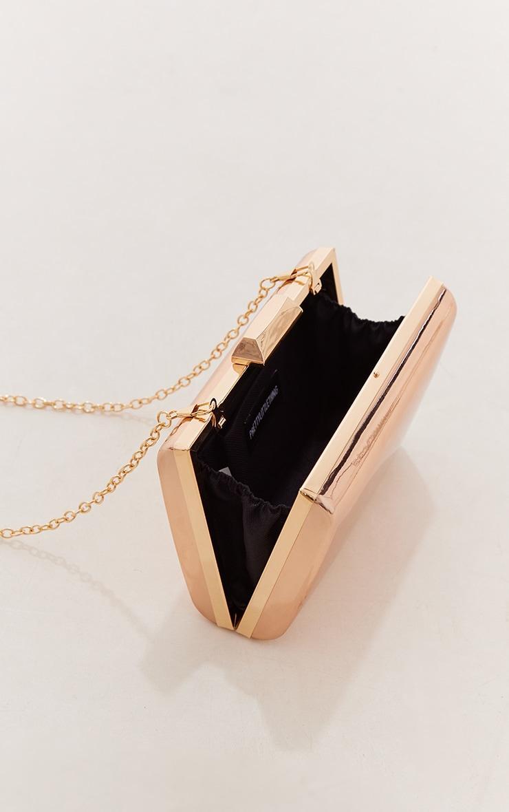 Rose Gold Metallic Clutch Product Image