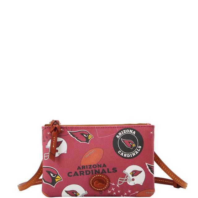 Dooney & Bourke Womens NFL AZ Cardinals Top Zip Crossbody Coated Cotton Shoulder Bag in Red Product Image