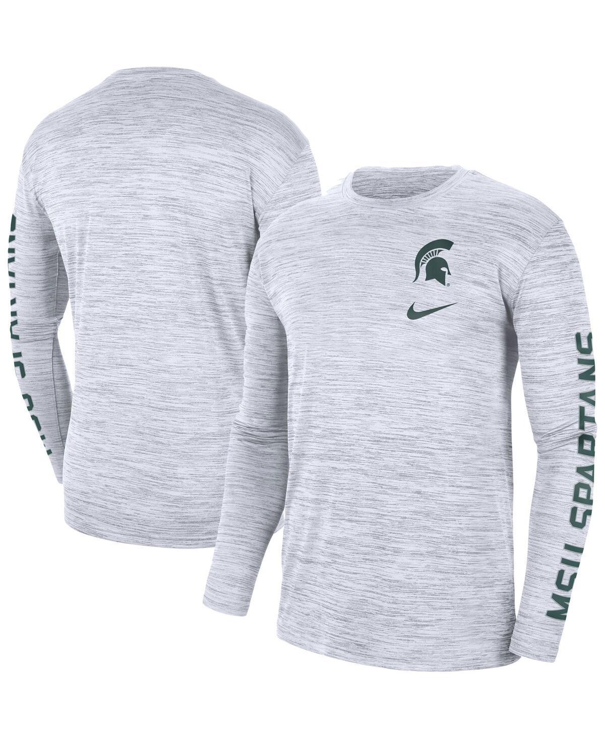 Mens Nike White Michigan State Spartans Velocity Legend Team Performance Long Sleeve T-shirt Product Image