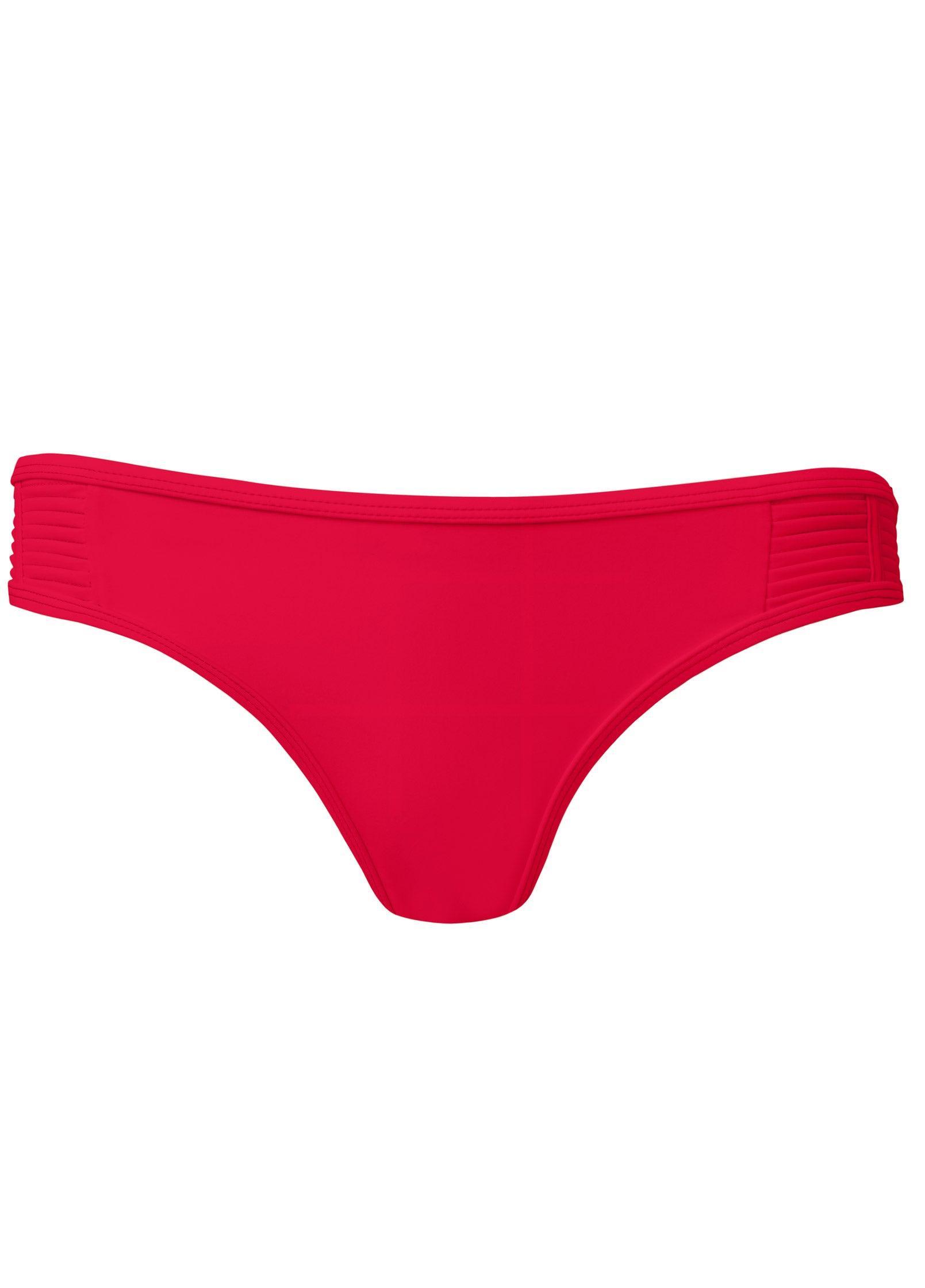 Pleated Low-Rise Bottom - Red Hot Product Image