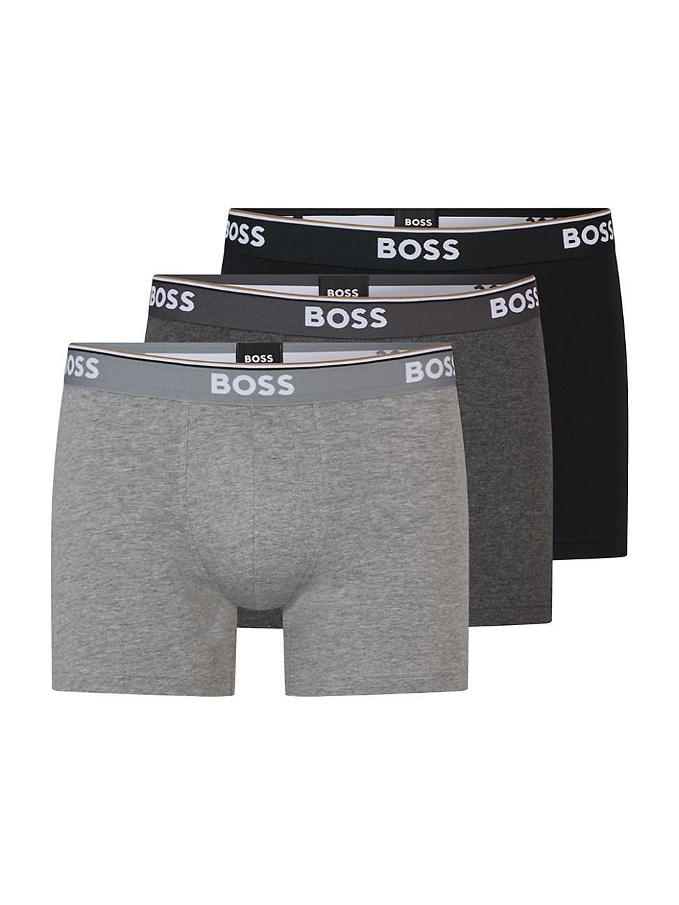 BOSS 3-Pack Power Stretch Cotton Boxer Briefs Product Image