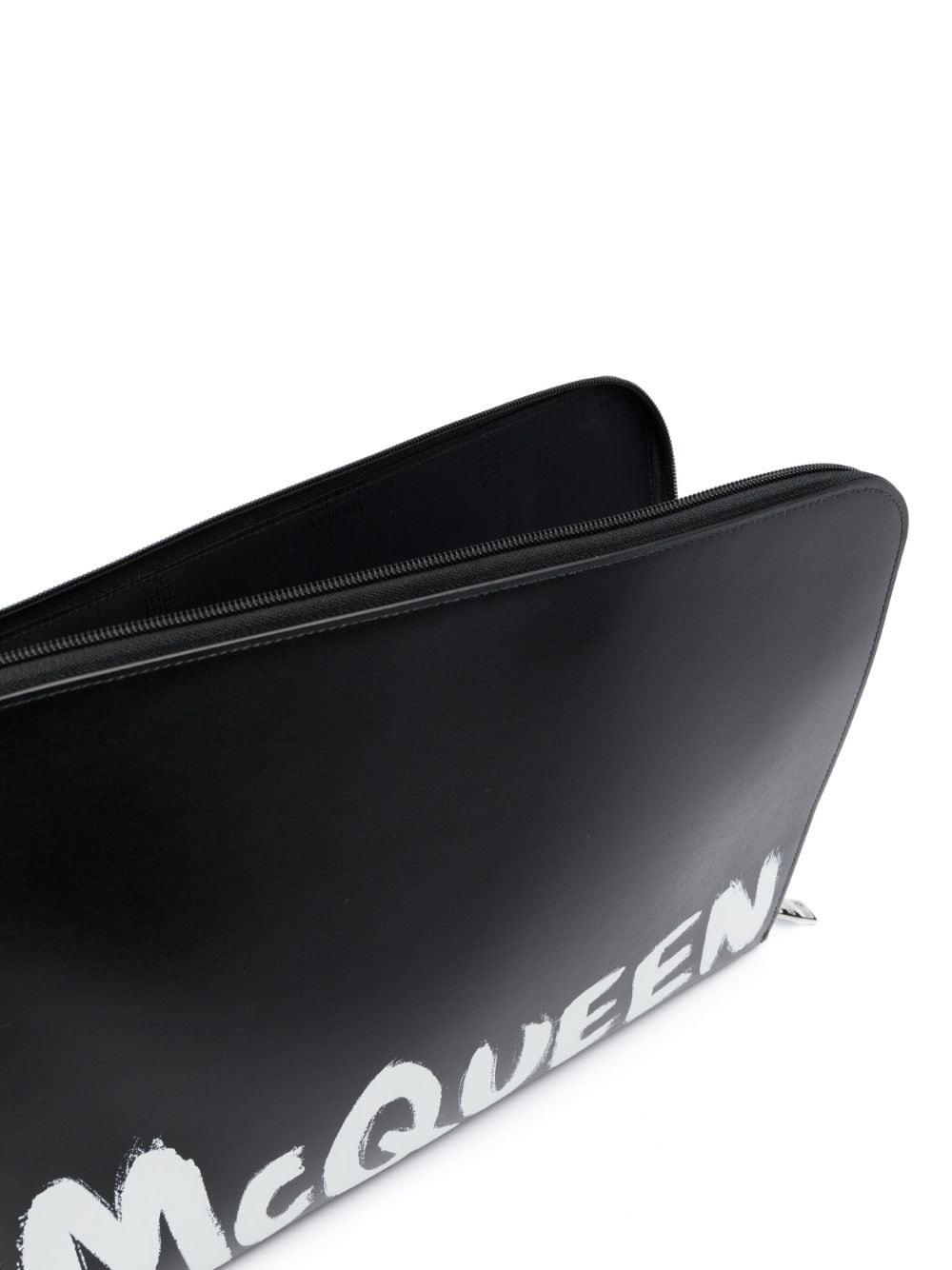 Graffiti Logo-print Clutch In Black Product Image