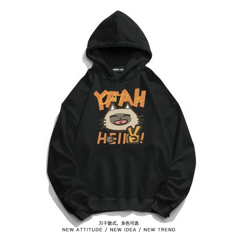 Cartoon Print Hoodie Product Image