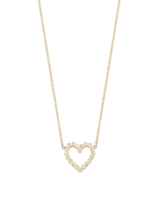 Zo Chicco 14K Gold Diamond Heart Pendant Necklace Product Image