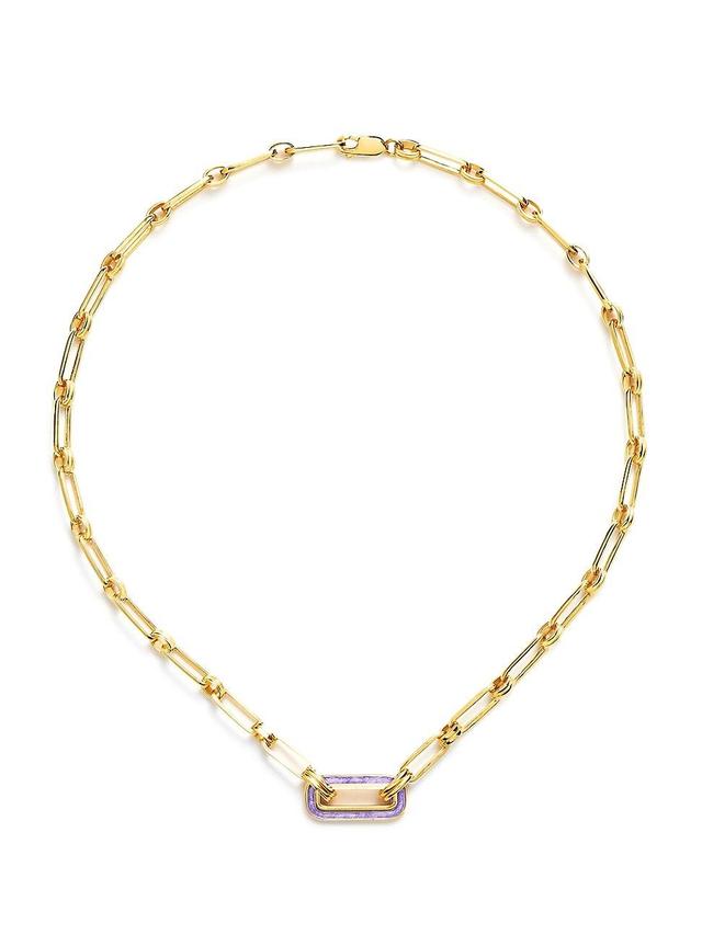 Womens Enamel Haze 18K Gold-Plate & Enamel Necklace Product Image