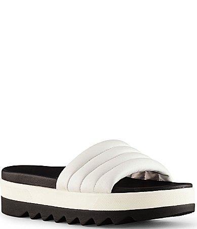 Cougar Prato Water-Repellent Leather Puff Platform Slides Product Image