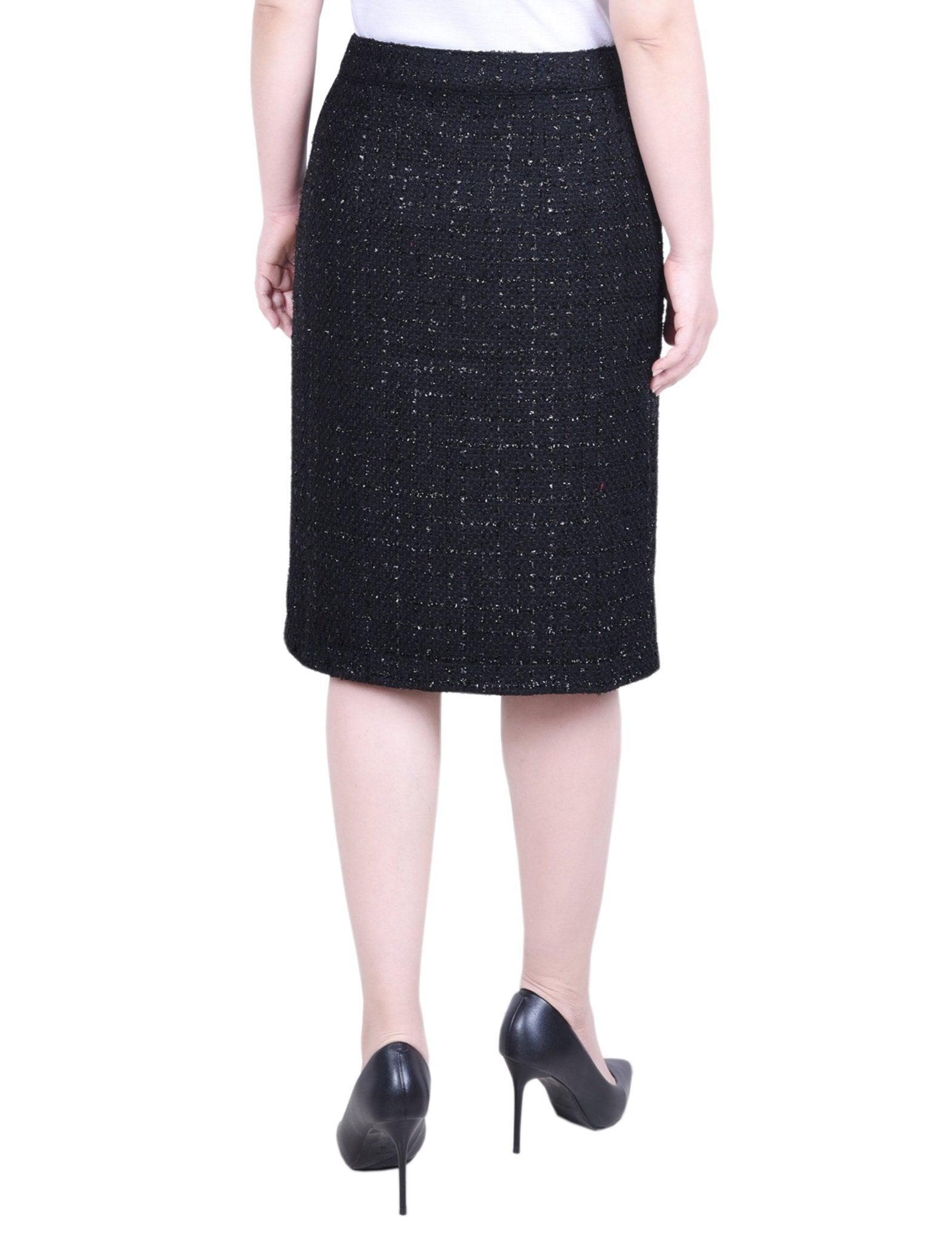 NY Collection Knee Length Slim Tweed Knit Skirt - Petite Product Image