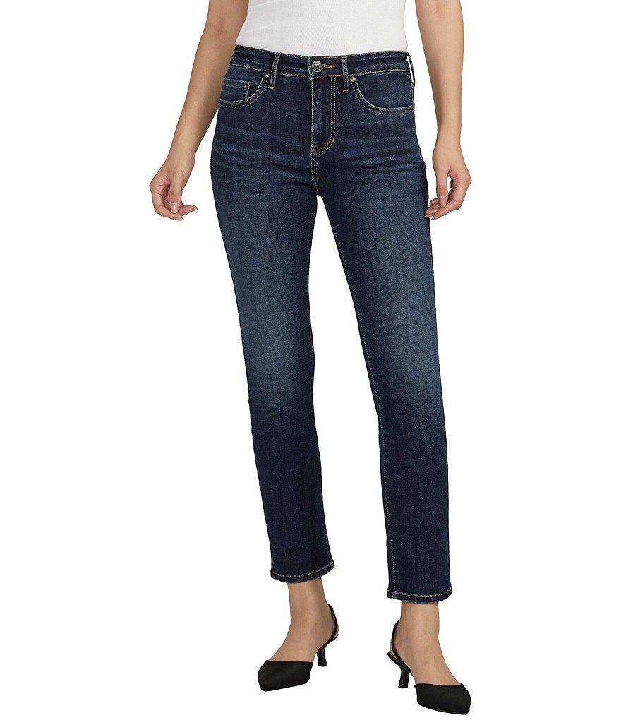 Jag Jeans Cassie Mid-Rise Slim Straight Leg Jeans Product Image