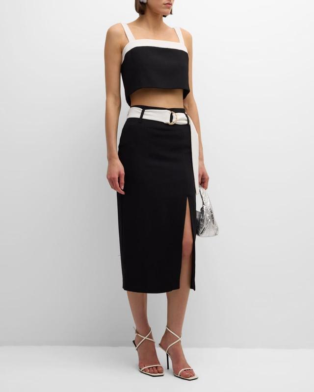 Katriona Contrast-Trim Two-Piece Dress Product Image