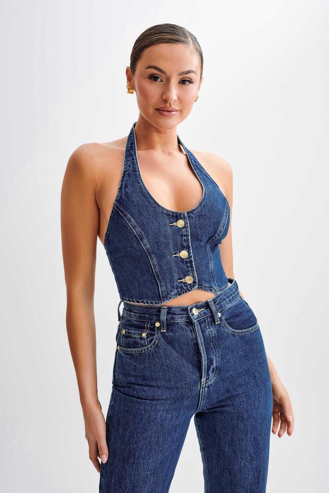 Kieryn Denim Vest - Dark Blue Product Image