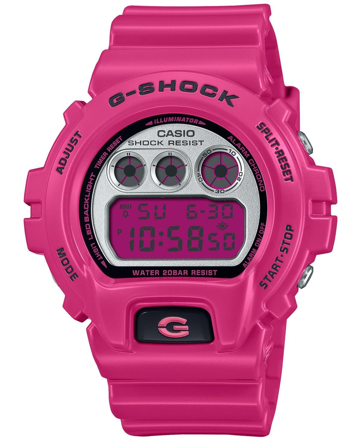 G-Shock Mens Digital Pink Resin Strap Watch 50mm, DW6900RCS-4 Product Image