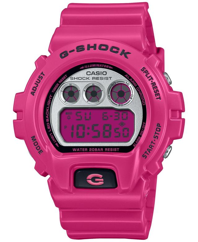 G-Shock Mens Digital Pink Resin Strap Watch 50mm, DW6900RCS-4 Product Image