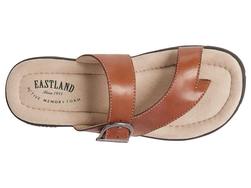 Eastland Tahiti II Womens Leather Thong Sandals Med Brown Product Image