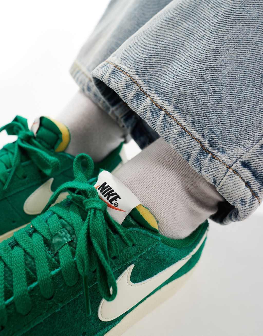 Nike Blazer Low '77 sneakers in green and white Product Image