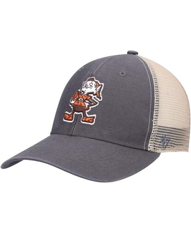 Men's '47 Charcoal/Natural Cleveland Browns Flagship MVP Snapback Hat Product Image