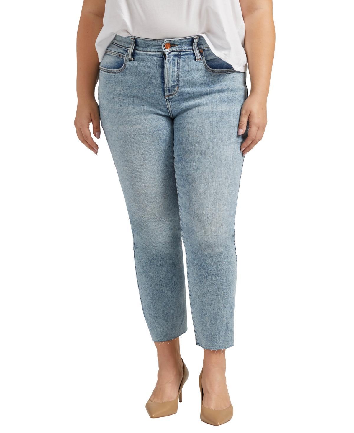 Jag Plus Size Ruby Mid Rise Straight Cropped Jeans Product Image