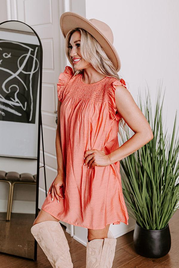 Saltwater Sunrise Shift Dress In Peach Product Image