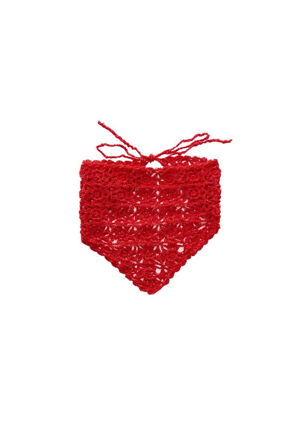 MANGO - Crochet knit handkerchief - One size - Women Product Image