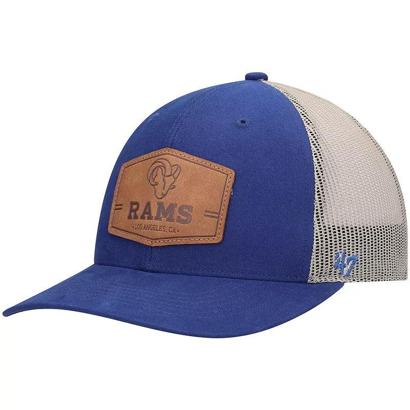 Mens 47 Royal Los Angeles Rams Rawhide Trucker Adjustable Hat - Royal Product Image