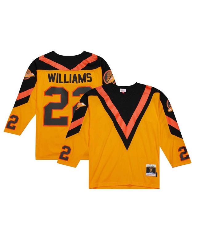 Mens Mitchell & Ness Dave Williams Yellow Vancouver Canucks Mens 1981/82 Blue Line Player Jersey Product Image