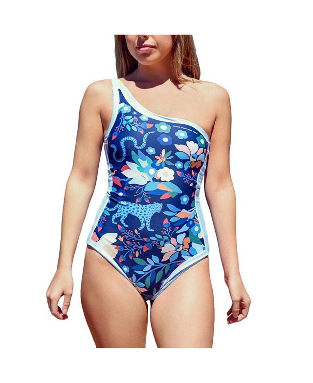 Jessie Zhao New York Day/Night Zoo Reversible One-Shoulder One-Piece Swimsuit Product Image