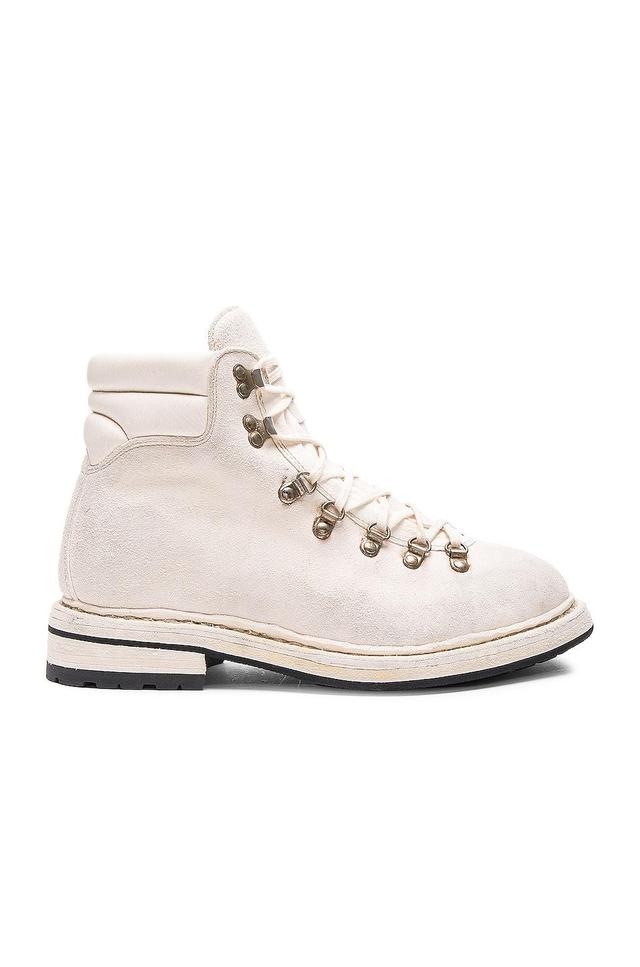 Guidi Lace Up Suede Combat Boots in White - White. Size 41 (also in ). Product Image