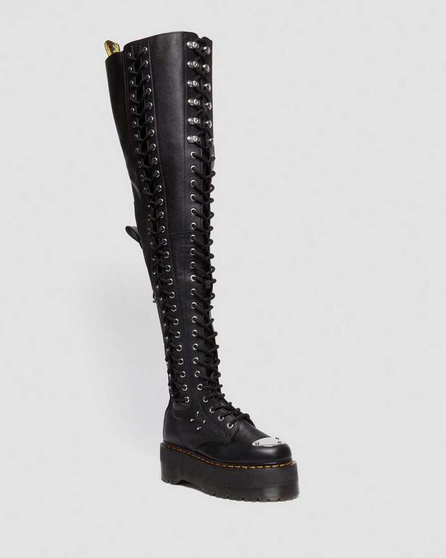 28-Eye Extreme Max Virginia Leather Knee High Boots Product Image