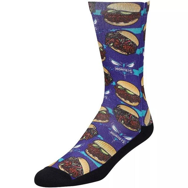 Mens Rock Em Socks Charlotte Hornets BBQ Pulled Pork Sandwich Crew Socks Product Image