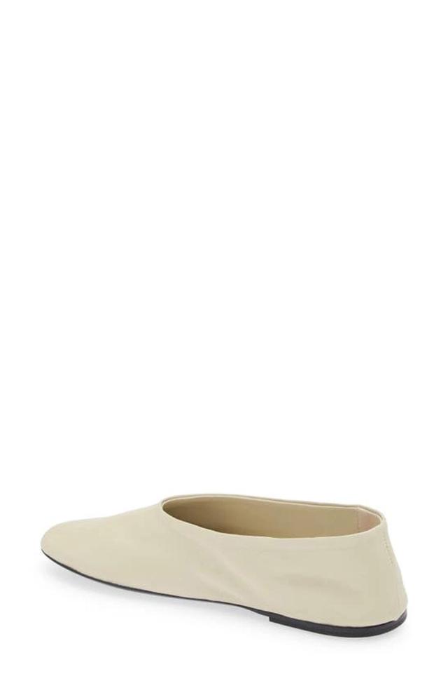 Marcy Leather Ballerina Flats In Off White Product Image