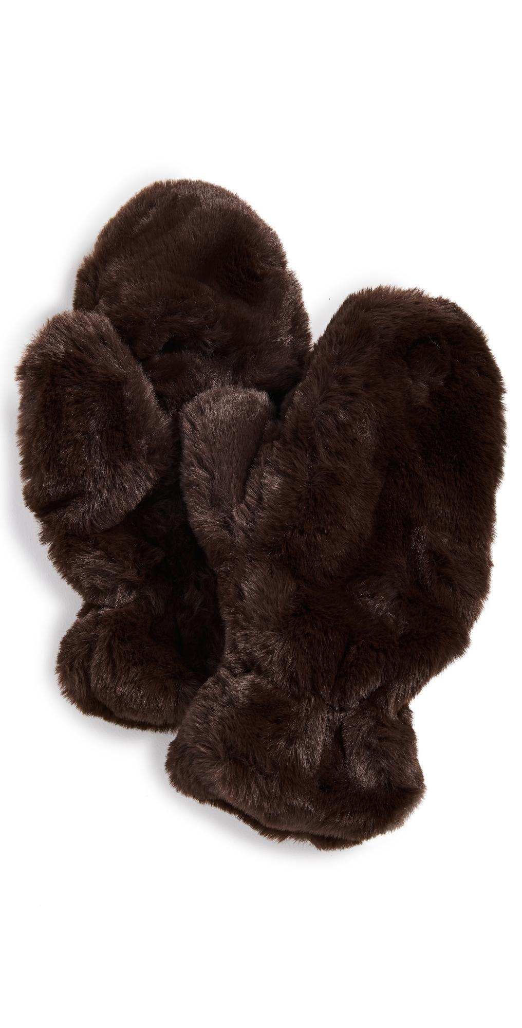 Womens Coco Faux Fur Flip-Top Mittens Product Image