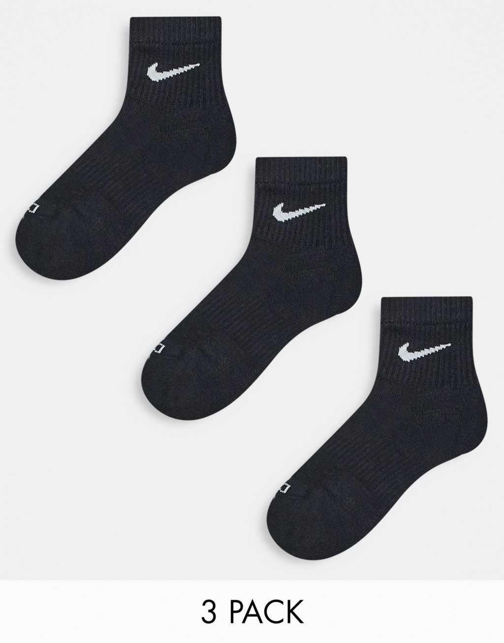 Mens Nike 3-pack Everyday Plus Cushion Ankle Training Socks Product Image