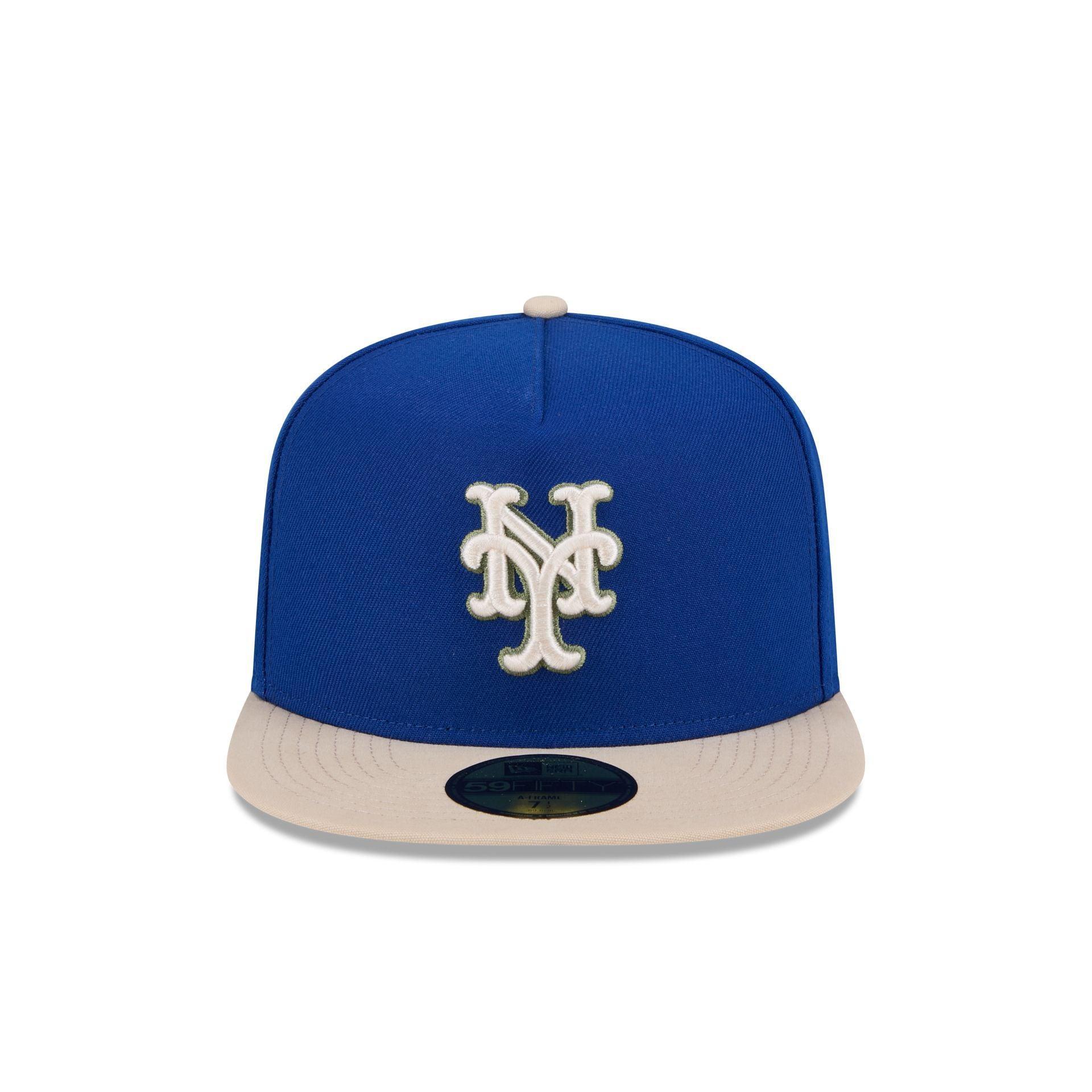 New York Mets Canvas 59FIFTY A-Frame Fitted Hat Male Product Image