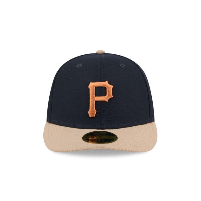 Pittsburgh Pirates Blue Ivory Low Profile 59FIFTY Fitted Hat Male Product Image