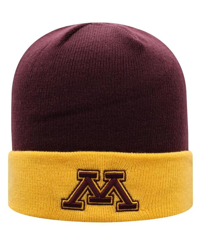 Mens Maroon and Gold Minnesota Golden Gophers Core 2-Tone Cuffed Knit Hat - Maroon Product Image