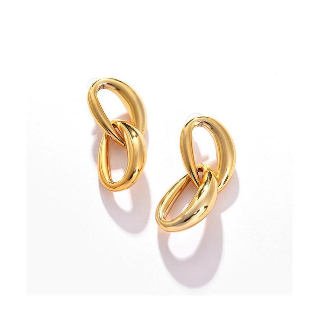 Sohi Womens Gold Chain-link Drop Earrings Product Image