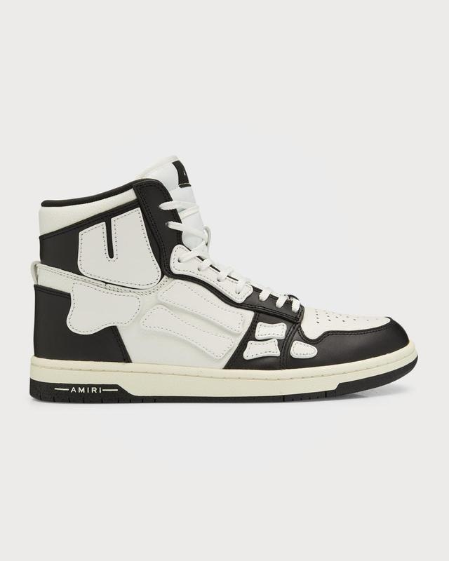 Mens Skeleton Leather High-Top Sneakers Product Image