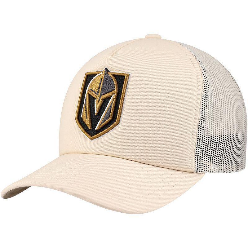 Mens Mitchell & Ness Cream Vegas Golden Knights Foam Front Trucker Adjustable Hat Product Image