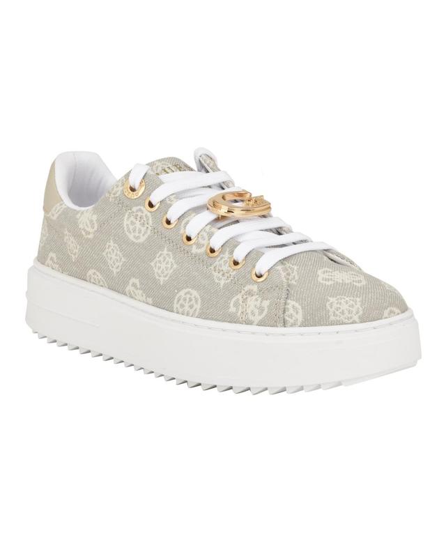 Guess Womens Denesa Treaded Platform Lace-Up Sneakers Product Image