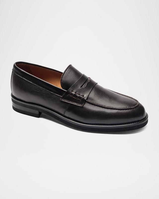 Bruno Magli Mens Carter Leather Penny Loafers Product Image