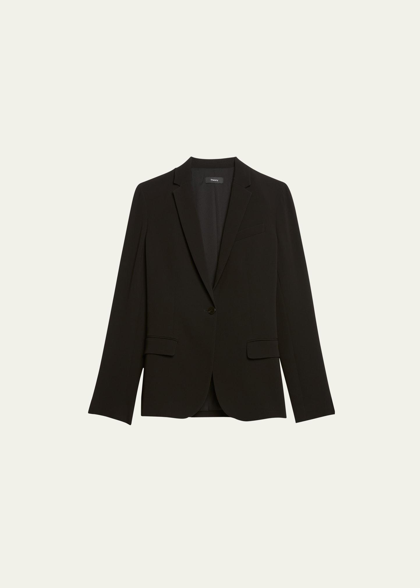 Womens Staple Classic Crepe Single-Button Blazer Product Image