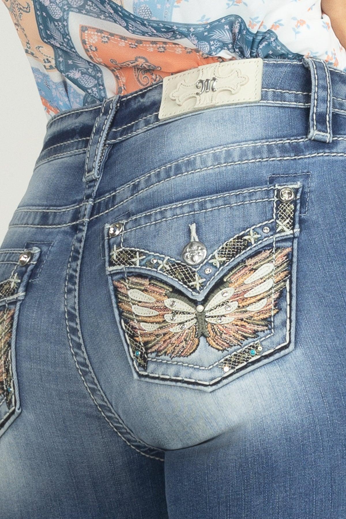 Vibrant Winged Skinny Jeans Product Image