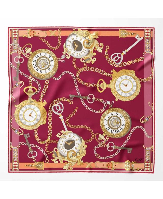 Elizabetta Mens Like Clockwork - Silk Pocket Square for Men Product Image