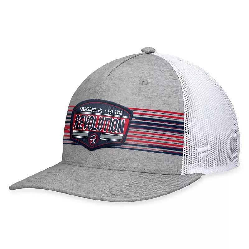 Mens Fanatics Branded Steel New England Revolution Stroke Trucker Snapback Hat Product Image