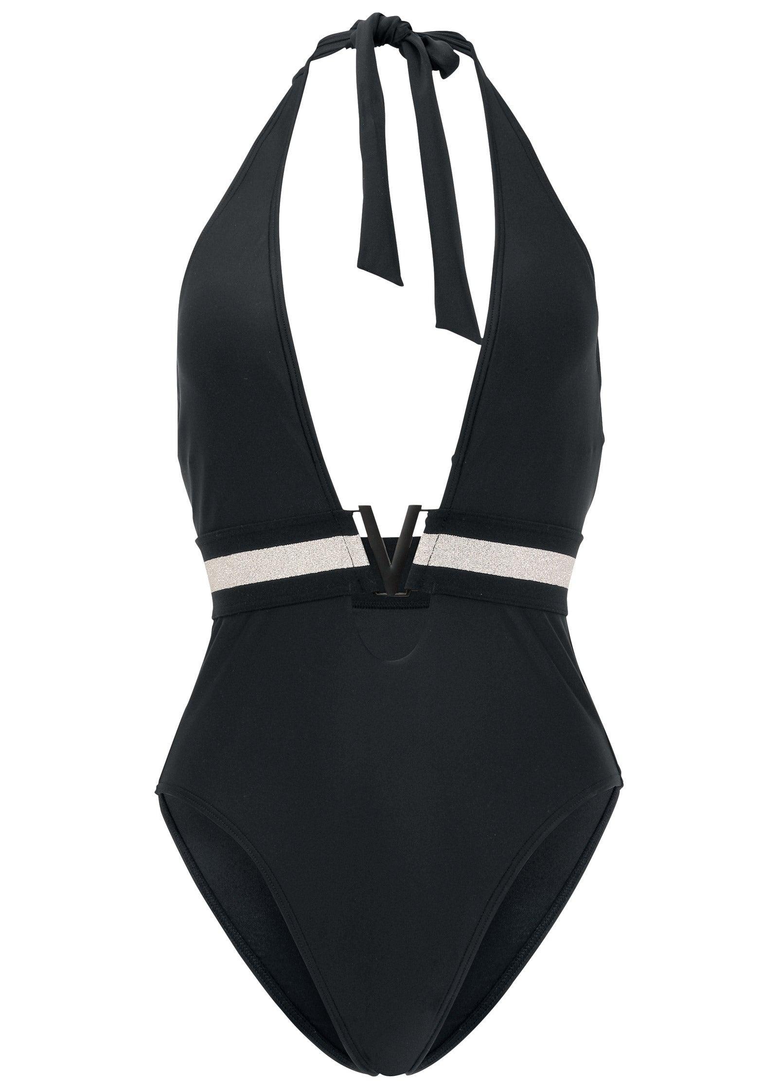 Deep V One-Piece - Black Beauty Product Image