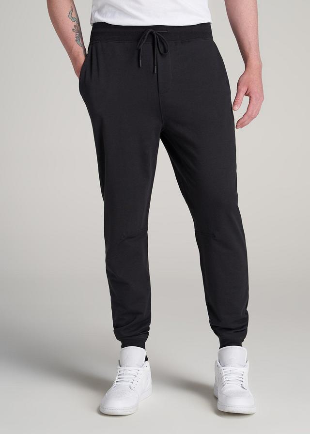 A.T. Performance Slim French Terry Joggers for Tall Men in Black Male Product Image