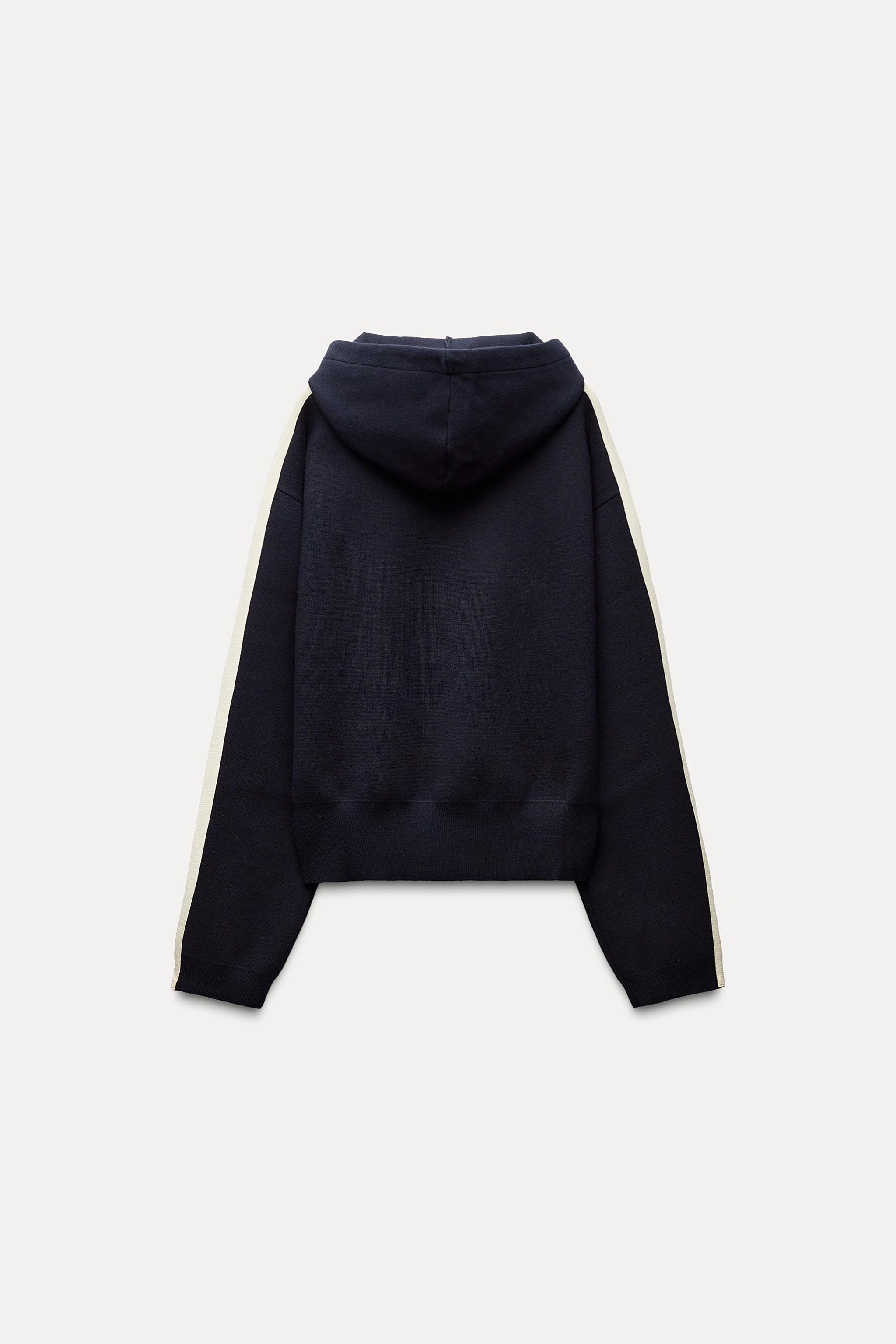 KNIT SWEATSHIRT WITH SIDE STRIPE Product Image