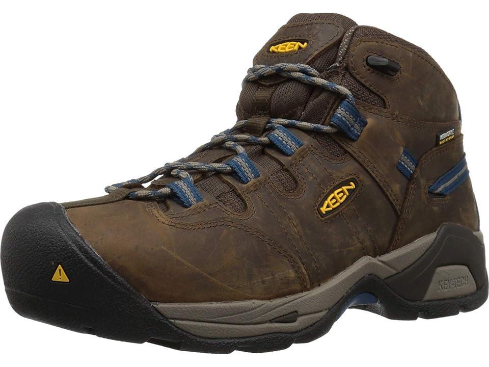 KEEN Utility Detroit XT Mid Steel Toe Waterproof (Cascade /Orion Blue) Men's Work Boots Product Image