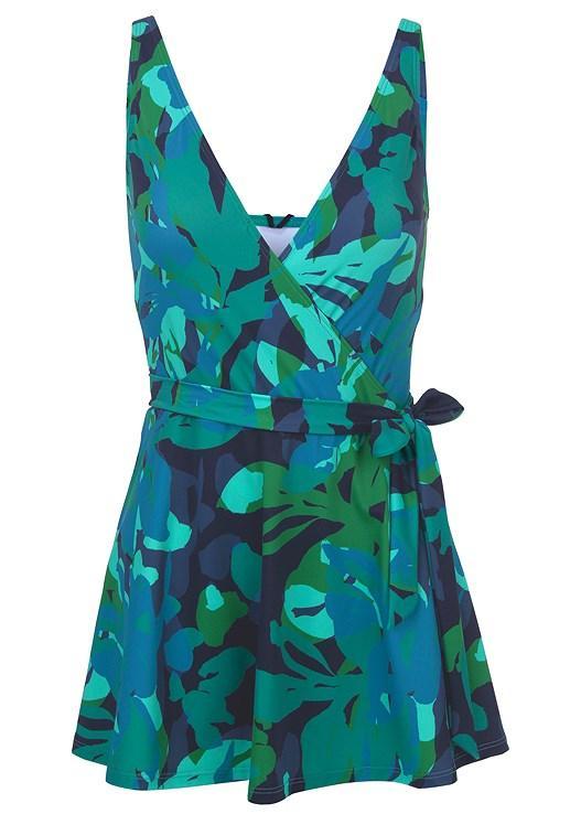 Faux Wrap Swim Dress Product Image