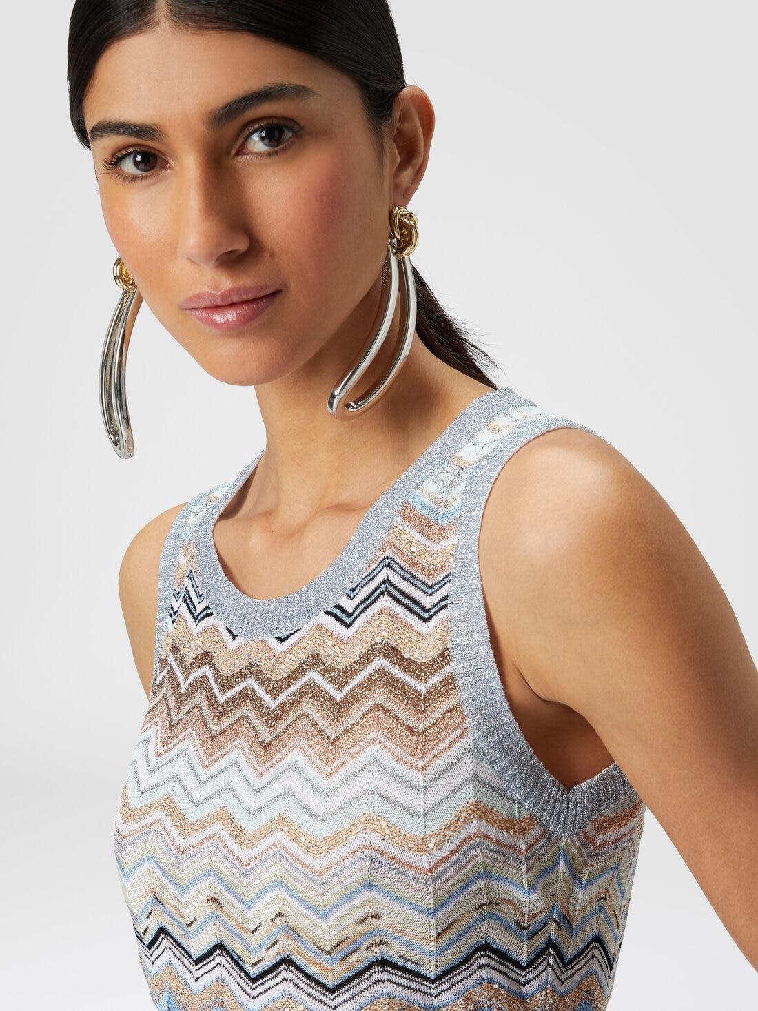 Chevron lamé knit top with sequins Multicoloured | Missoni Product Image