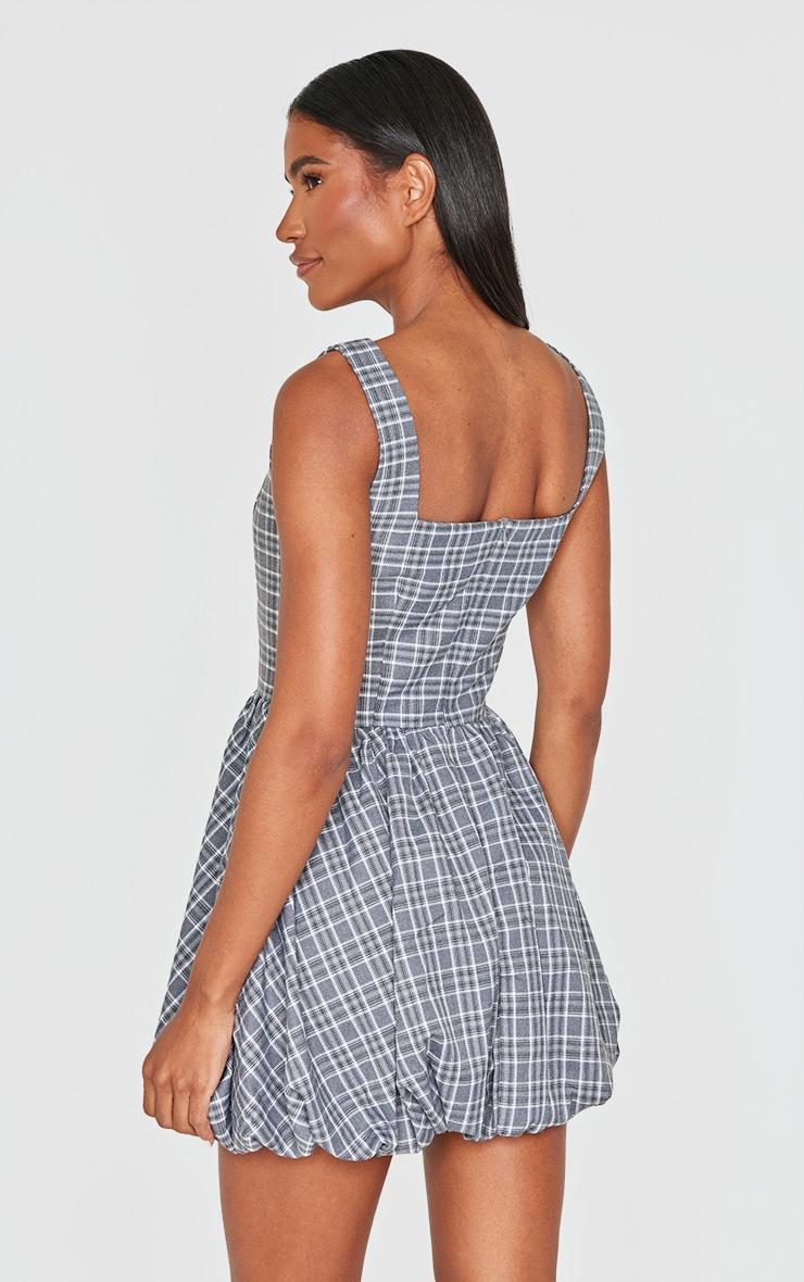 Grey Check Puffball Dress product image